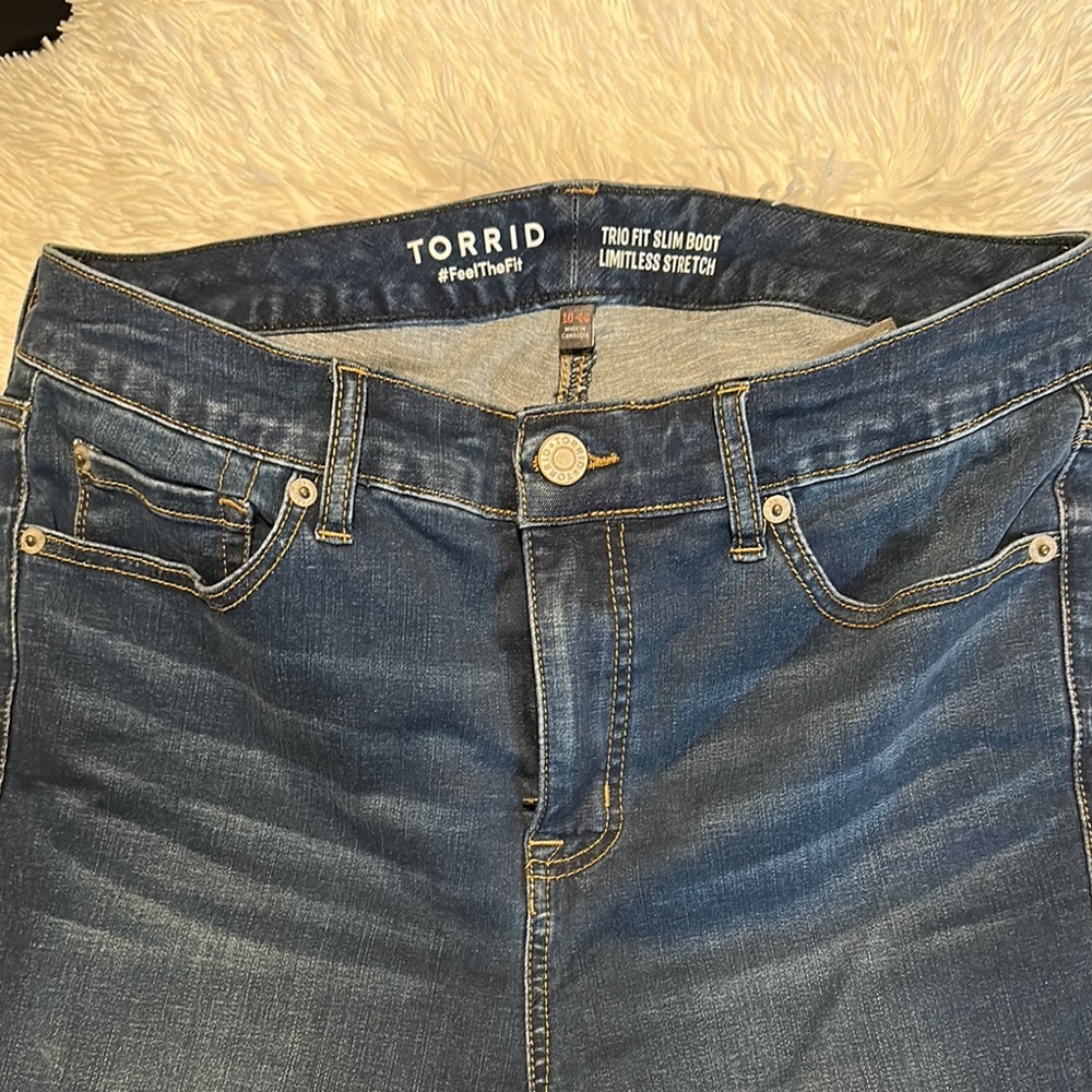 Torrid Dark Blue Slim Boot Jeans